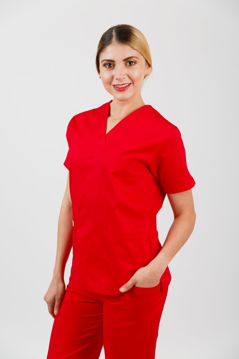 FILIPINA QUIRÚRGICA UNISEX ROJA STRETCH 200 | Shaddai Uniformes